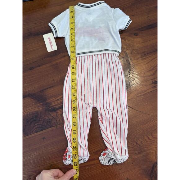 Vintage Little Me Baby Baseball Footed One Piece Outfit Size 6 Months NWT - Picture 9 of 10